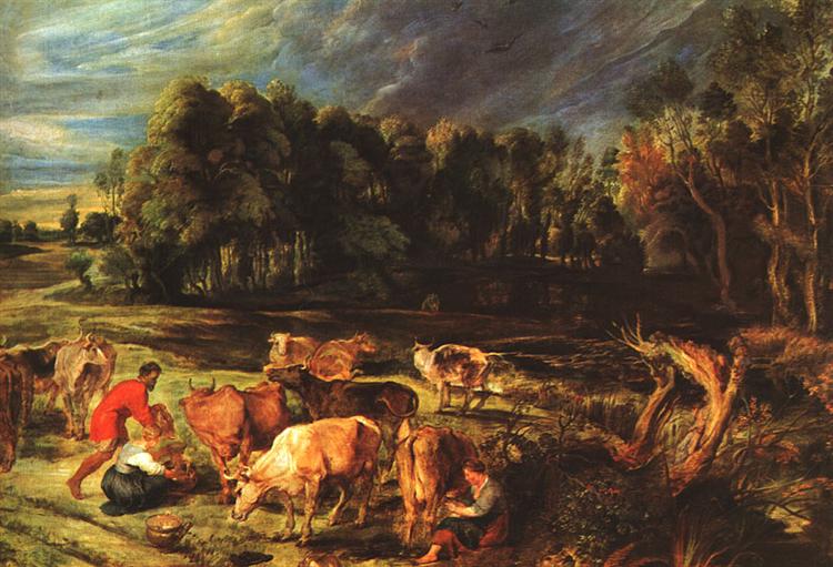 Paint by Number Landscape with Cows - Peter Paul Rubens