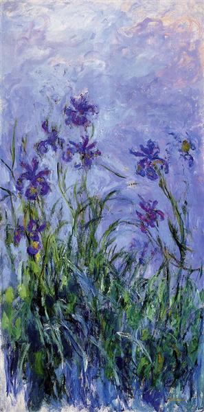 Paint By Number Lilac Irises - Claude Monet
