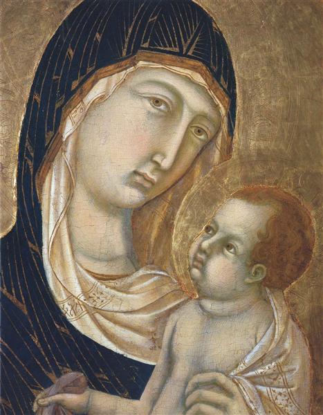 Paint By Number Madonna and Child (Fragment) - Duccio