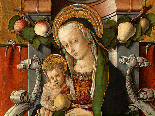 Paint By Number Madonna and Child enthroned with donor - Carlo Crivelli