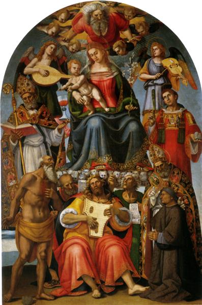 Paint By Number Madonna and Child with Saints - Luca Signorelli