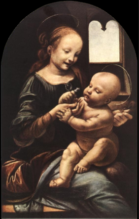 Madonna with Flower by Leonardo da Vinci Paint By Number
