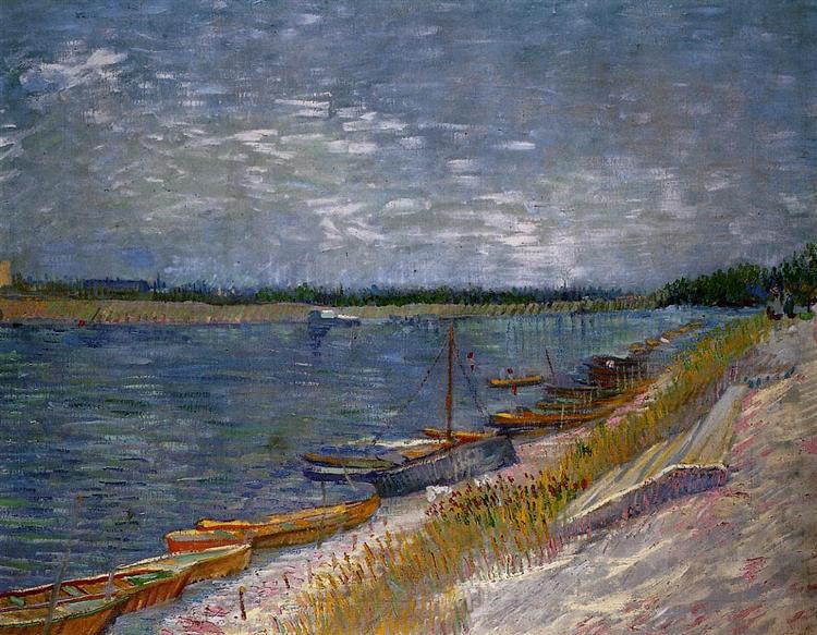 Moored Boats - Vincent Van Gogh Paint by Number
