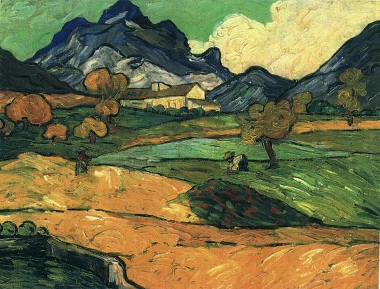 Mount Gaussier with the Mas de Saint-Paul - Vincent Van Gogh Paint by Number