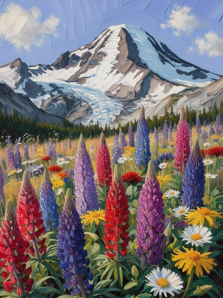 Paint by Number Mount Rainier National Park (Washington) Wildflowers