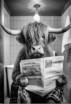 Paint by Number Moo-dern Reading: Highland Cow