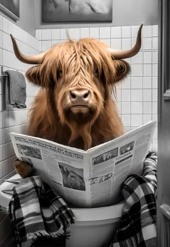 Paint by Number Highland Cow Moo News