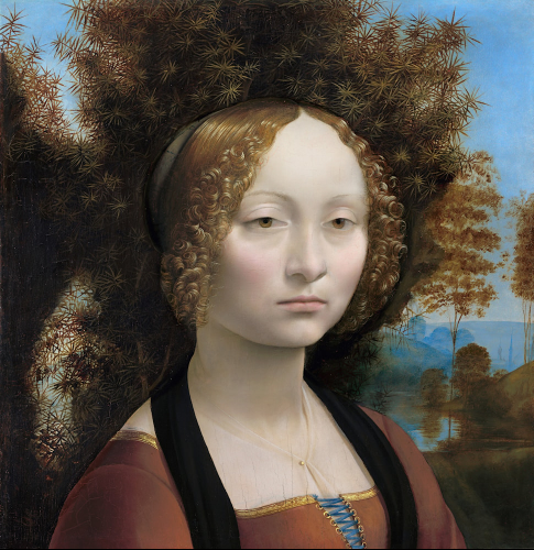 Portrait of Ginevra de' Benci by Leonardo da Vinci Paint By Number