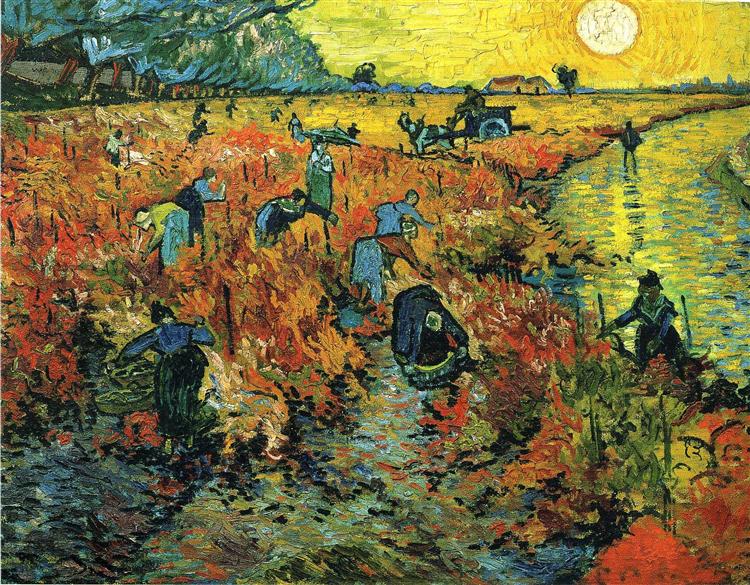 Red Vineyards at Arles - Vincent Van Gogh Paint by Number