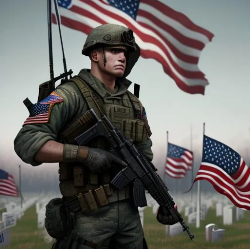 Paint By Number Red, White, and Courage