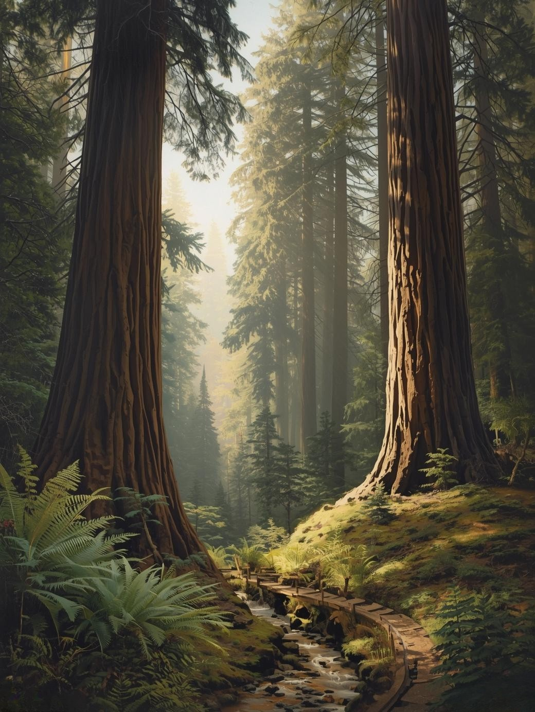 Redwood National Park (California) Paint by Number Forest