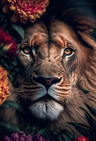 Regal Pride Lion Paint by Number