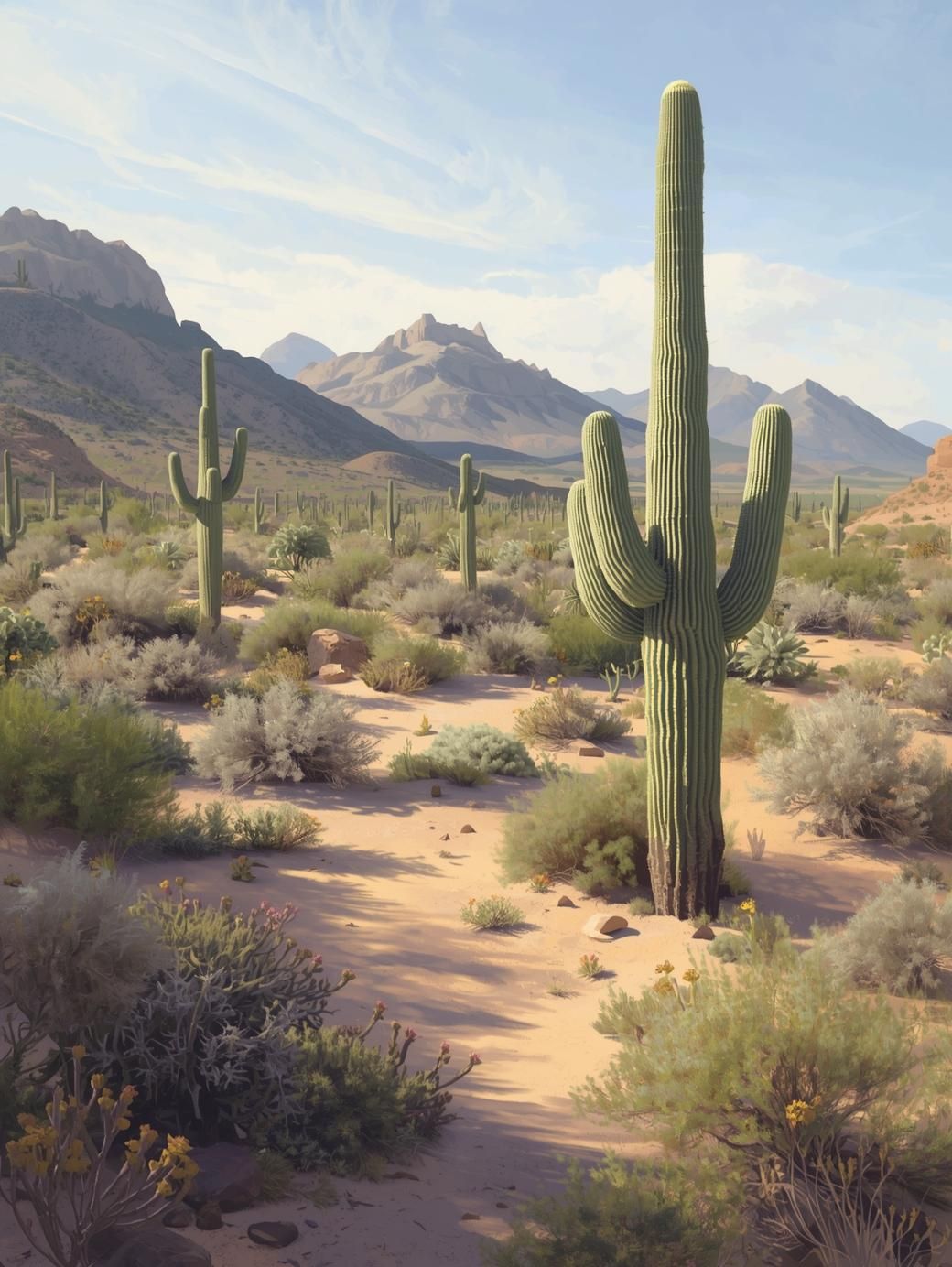 Saguaro National Park (Arizona) Paint by Number Cactus
