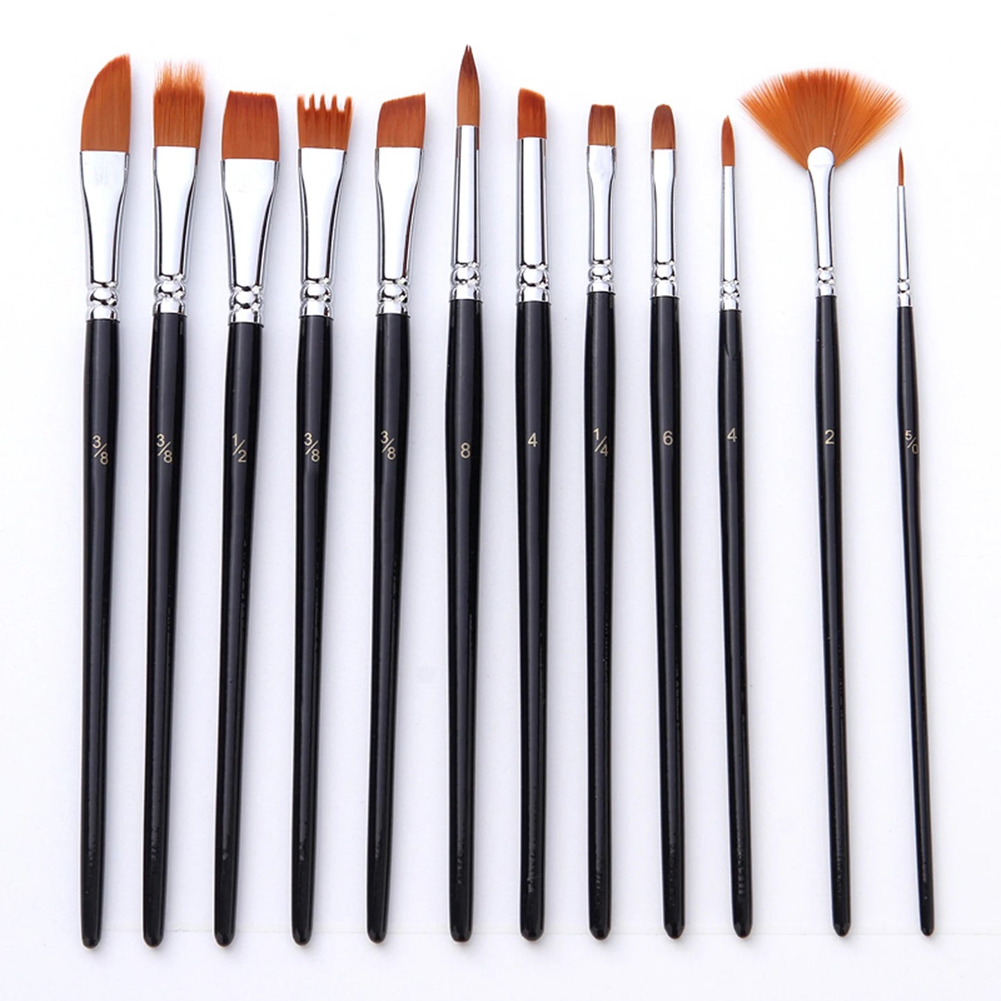 18pcs Premium Artist Paint Brush Set with Roll up Pouch