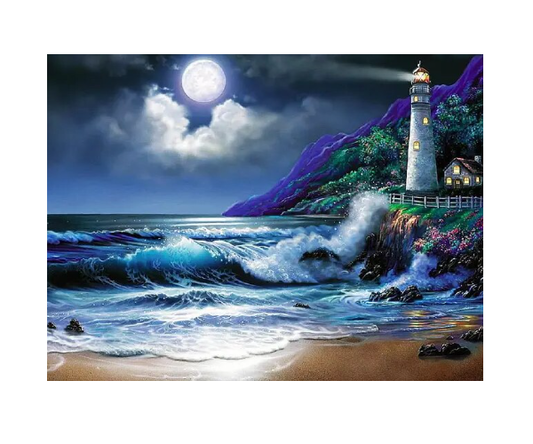 Paint by Number Seaside Glow Lighthouse