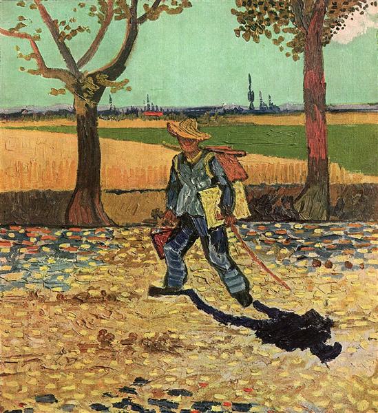 Self portrait on the Road to Tarascon (The Painter on His Way to Work) -Vincent Van Gogh Paint by Number