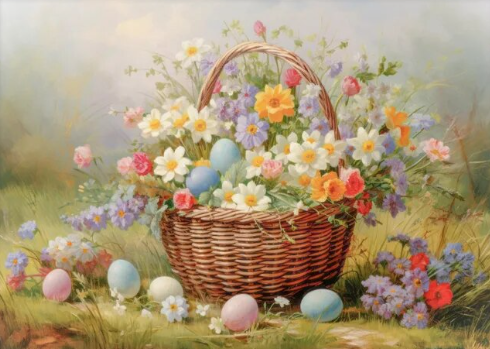 Paint By Number Springtime Surprises Easter Basket