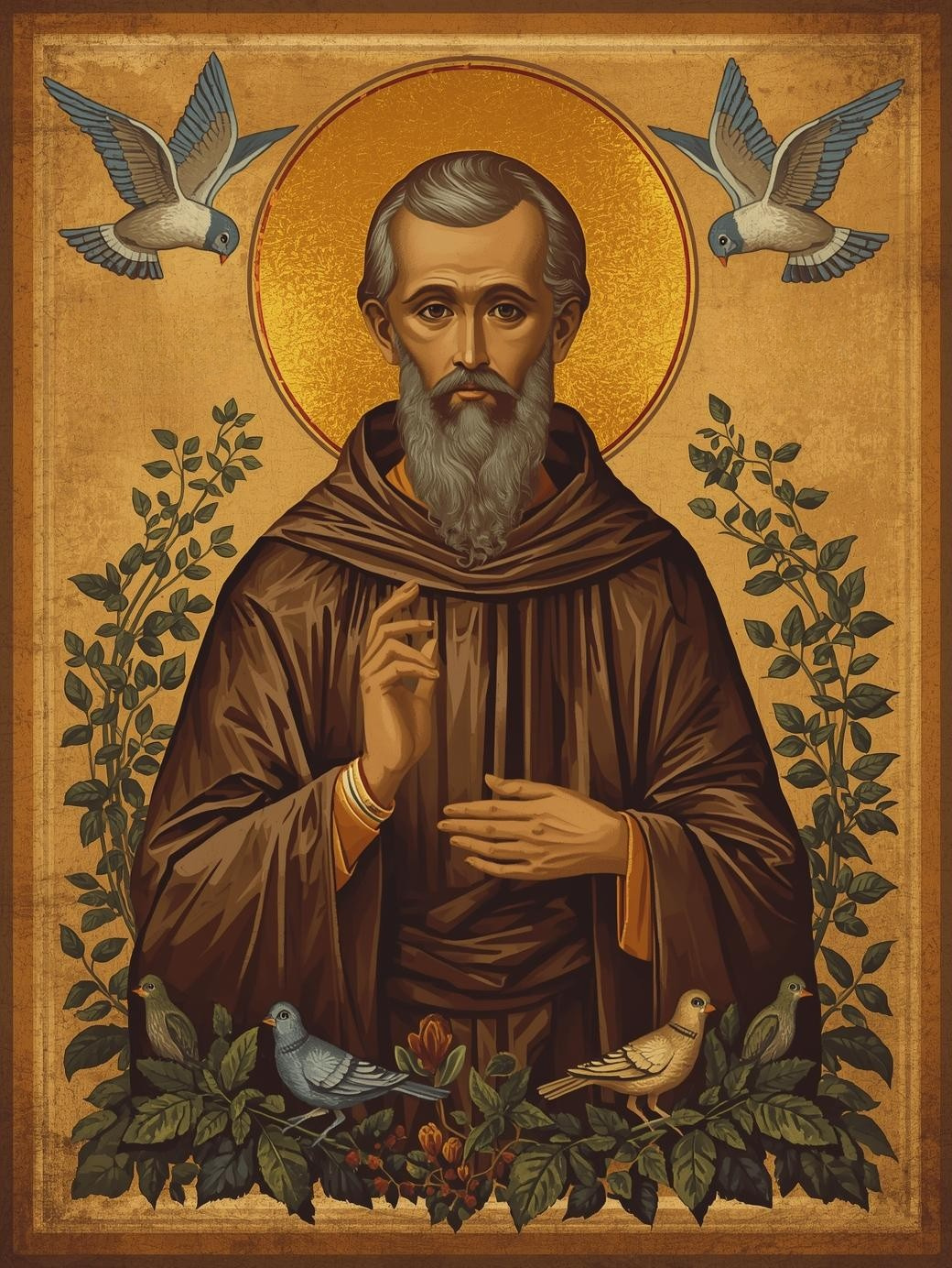St. Francis of Assisi Icon Paint by Number