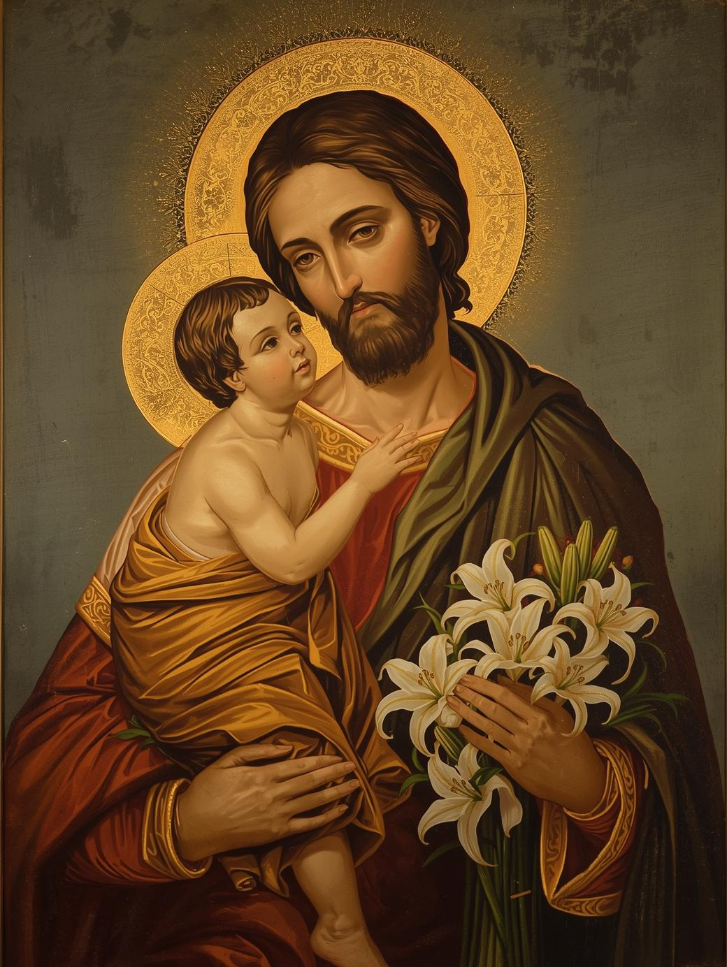 St. Joseph with Child Jesus Icon Paint by Number