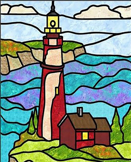Stain Glass Lighthouse Diamond Painting