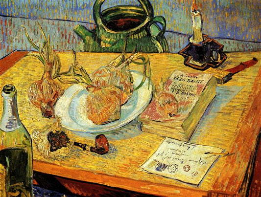 Still Life with Drawing Board, Pipe, Onions and Sealing-Wax  -Vincent Van Gogh Paint by Number