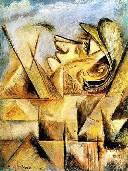Paint By Number Stonemason-Davud Burliuk