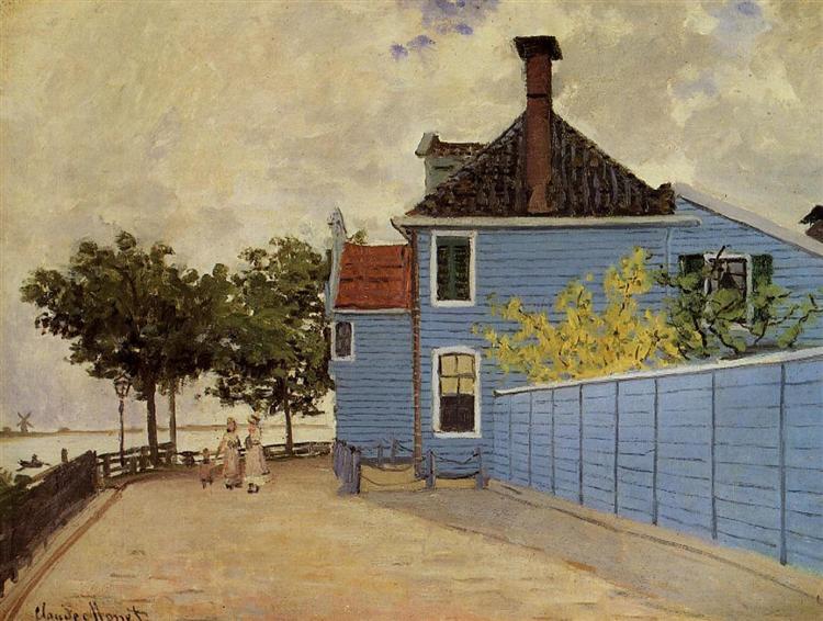 Paint By Number The Blue House at Zaandam - Claude Monet