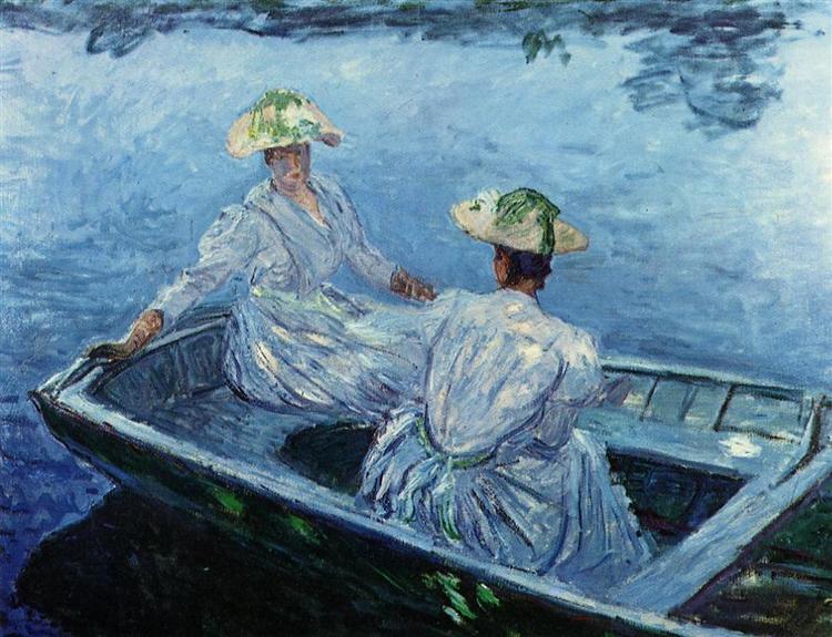 Paint By Number The Blue Row Boat - Claude Monet