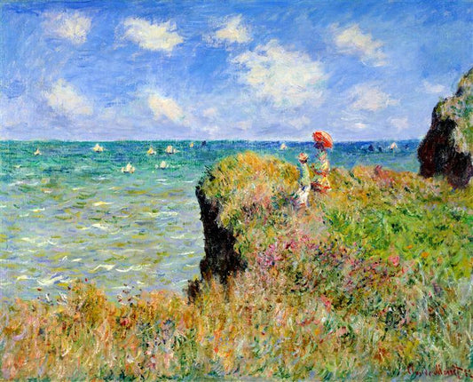 Paint By Number The Cliff Walk at Pourville by Claude Monet