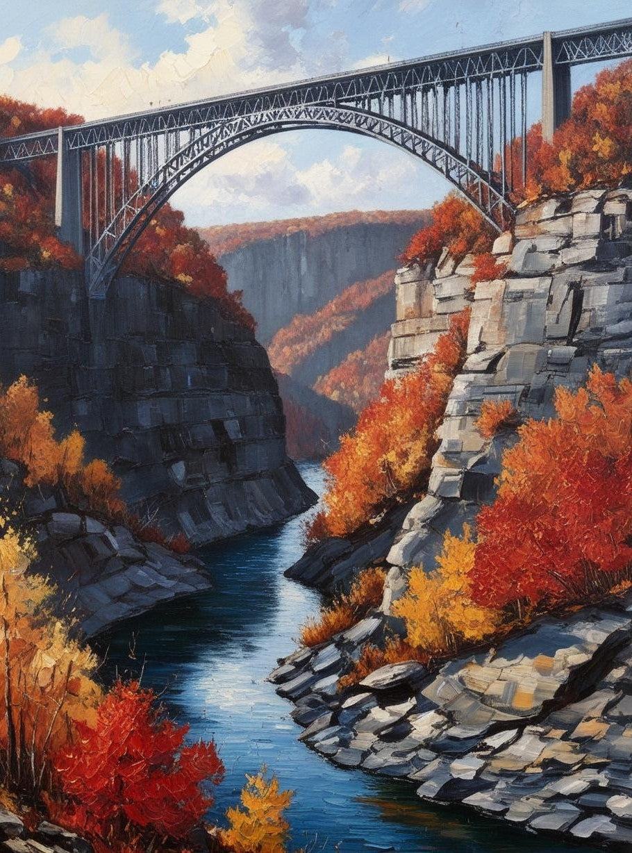 Paint by Number New River Gorge National Park (West Virginia)