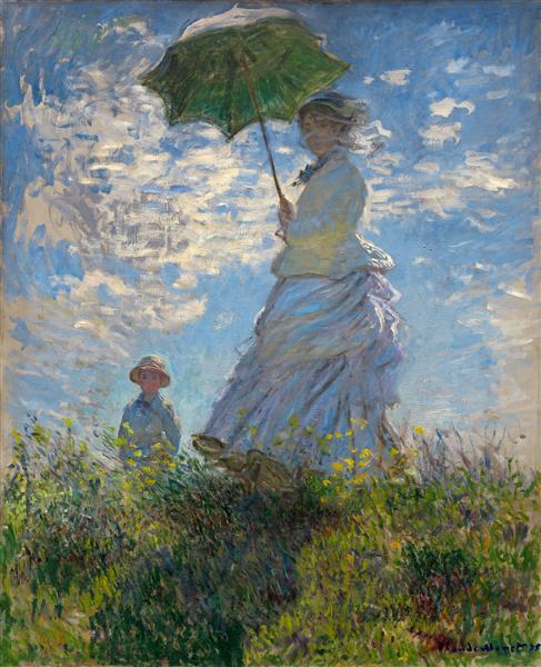 Paint By Number The Promenade, Woman with a Parasol by Claude Monet