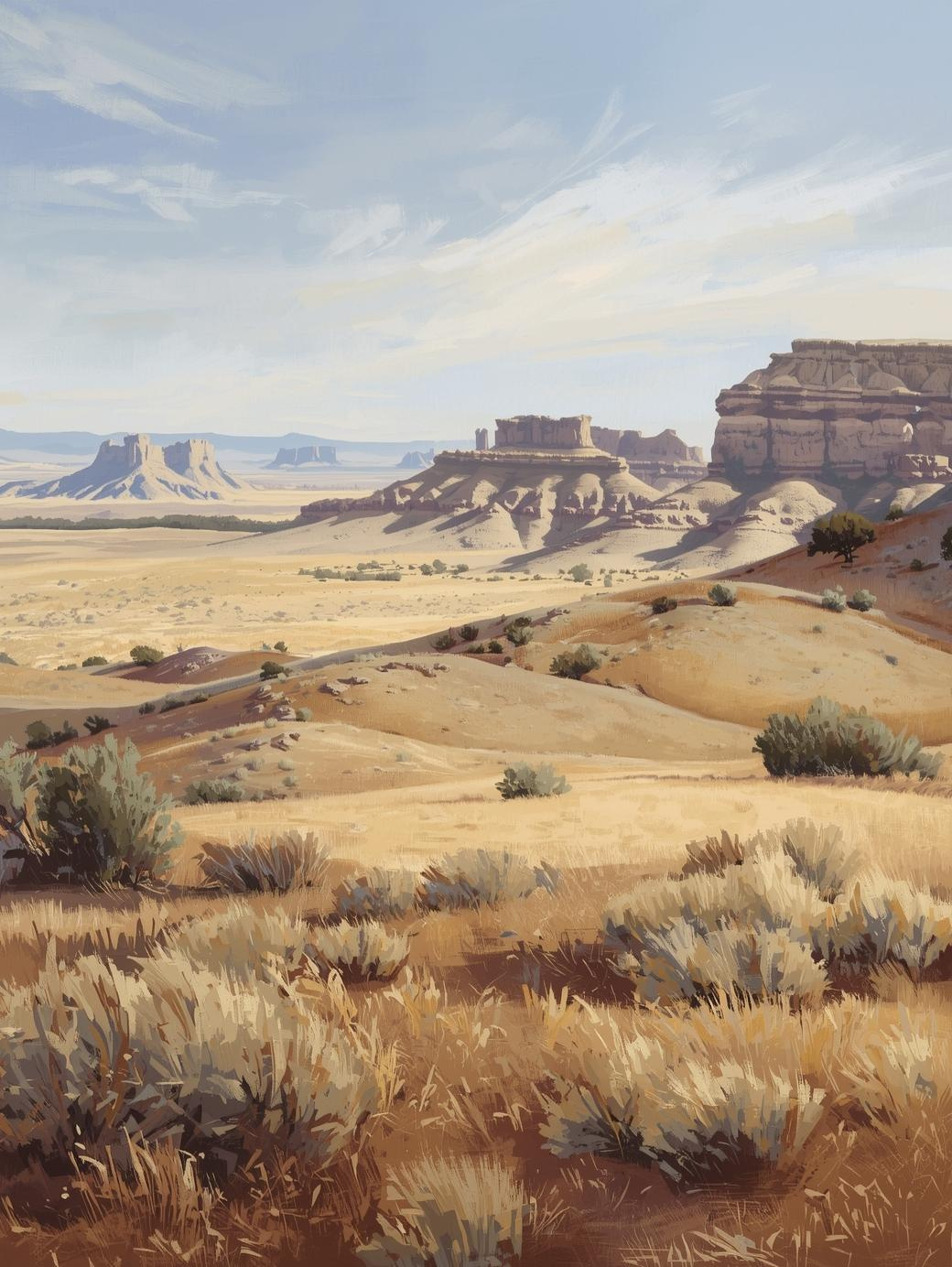Theodore Roosevelt National Park (North Dakota) Paint by Number Hills