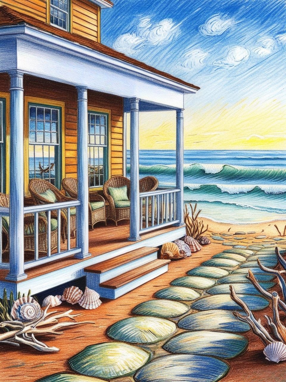 Paint by Number Harbor Hamlet