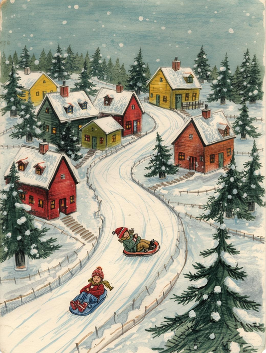 Paint by Number Winter Village Charm