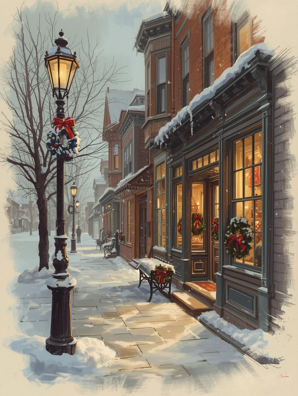 Paint by Number Frosted Town Square