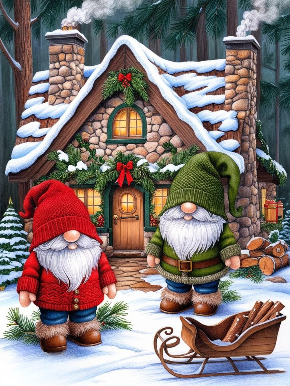 Paint by Number A Holiday Gnome Gathering