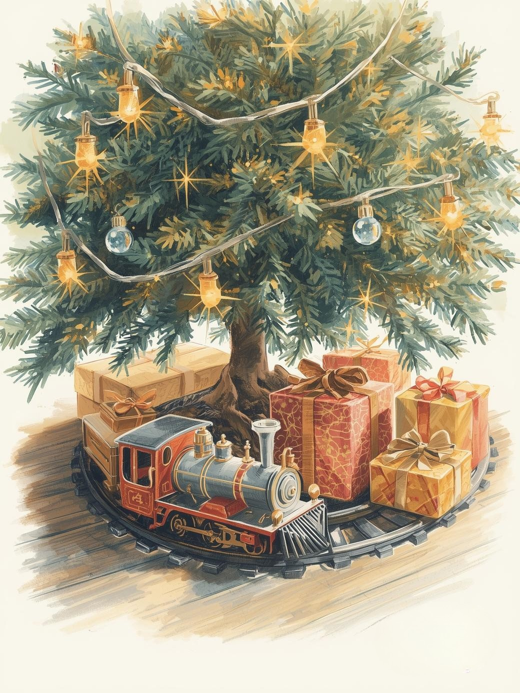Paint by Number Vintage Christmas Express