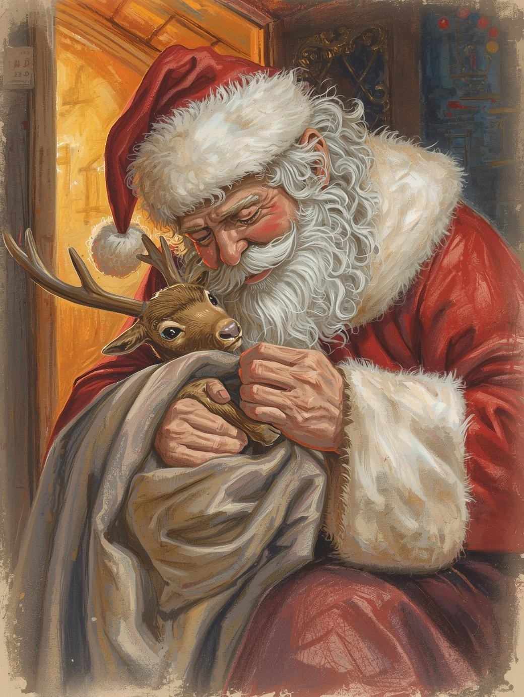 Paint by Number Cradled in Christmas Magic