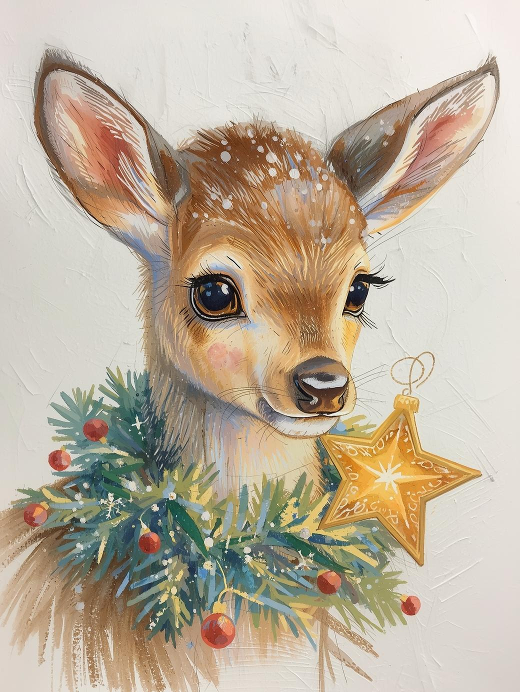 Paint by Number Little Reindeer Dreams