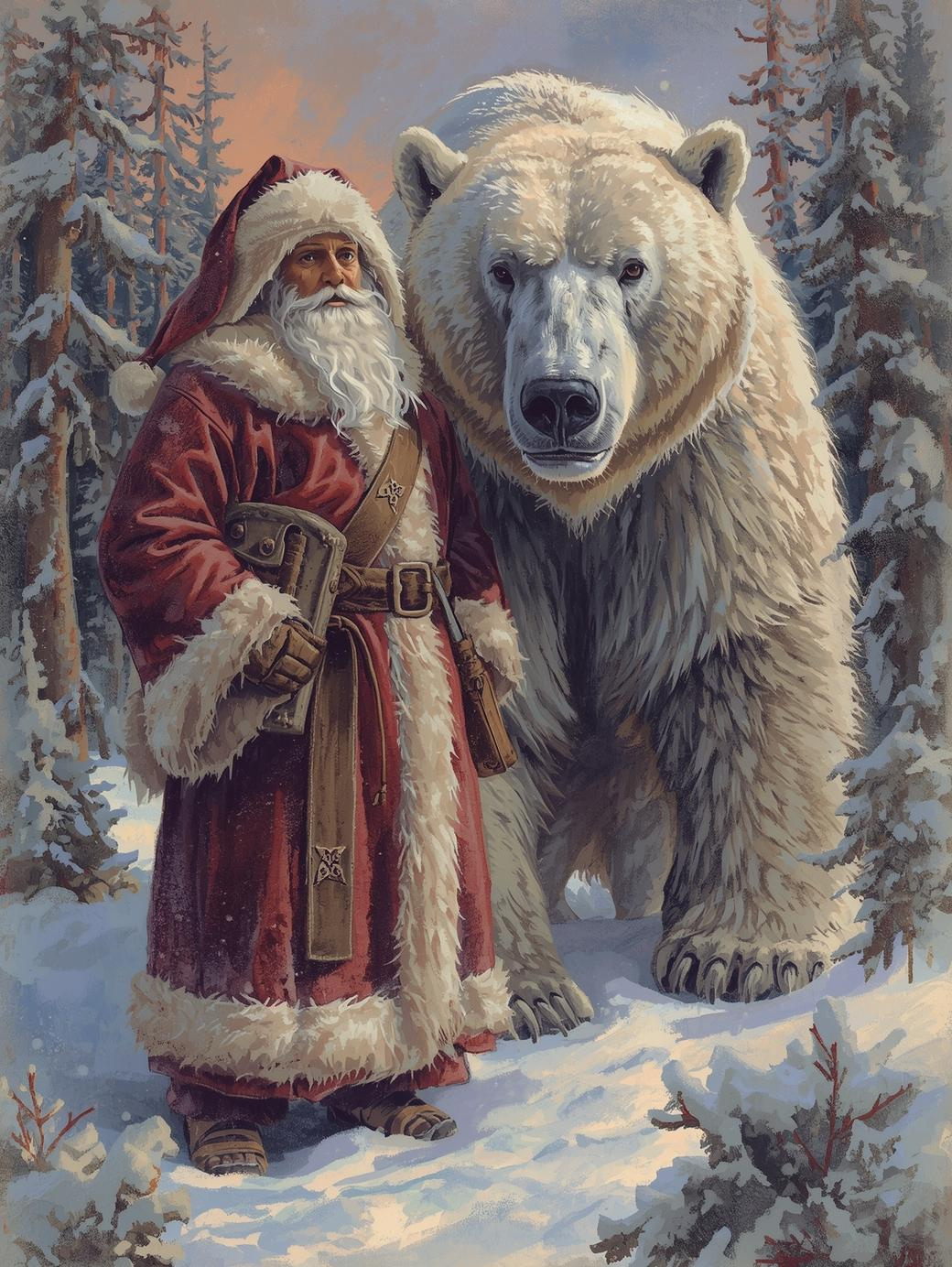 Paint by Number Santa and the Snow Guardian