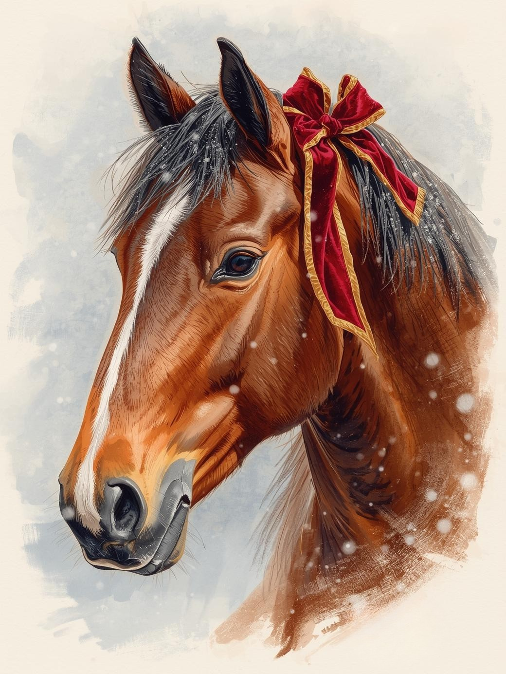 Paint by Number Holiday Spirit Horse