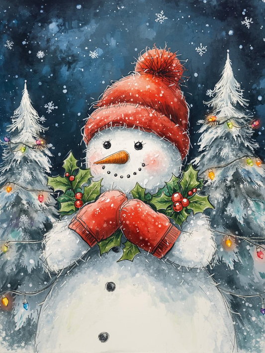 Paint by Number Arctic Snowman