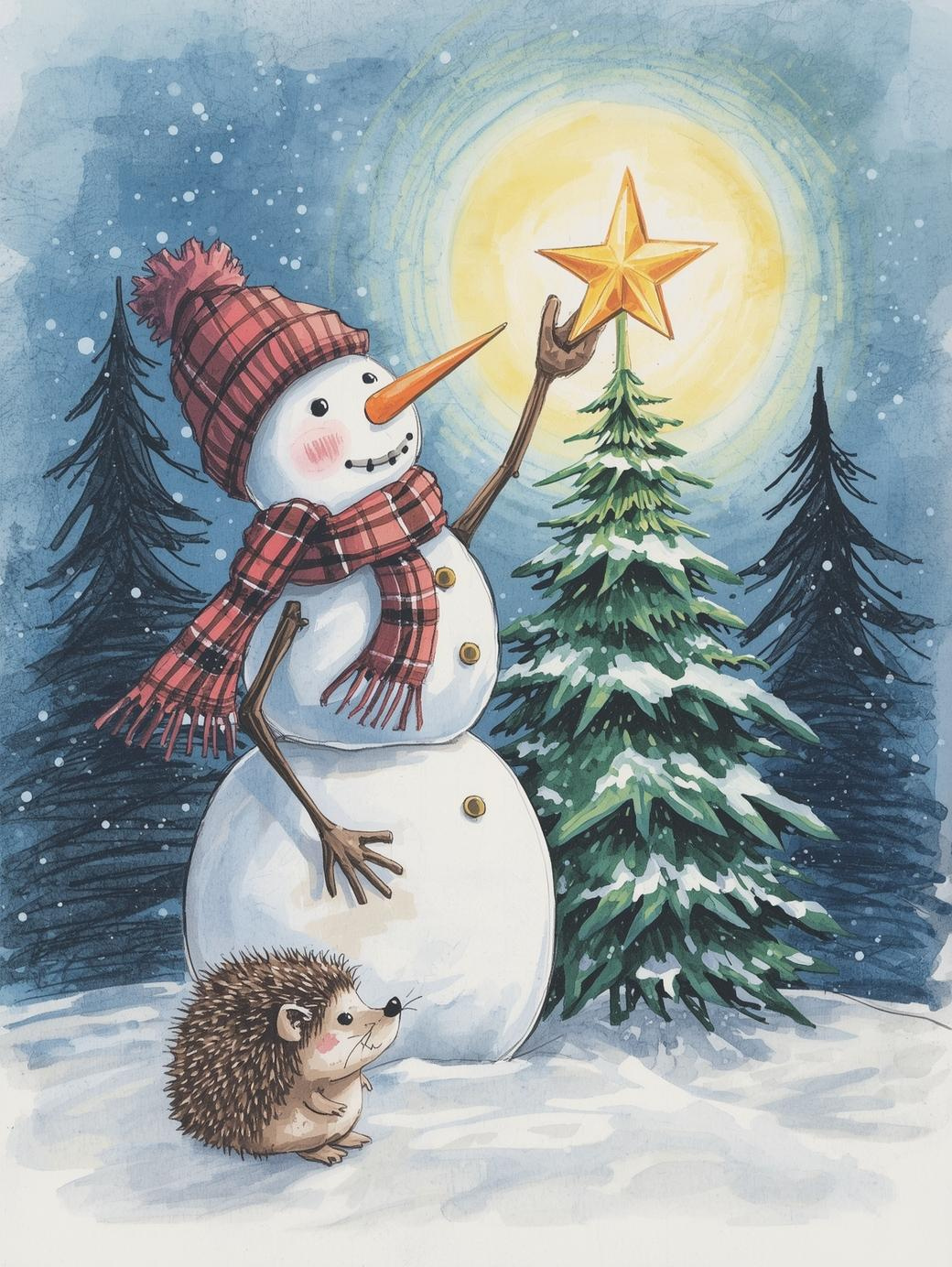 Paint by Number Festive Snowman