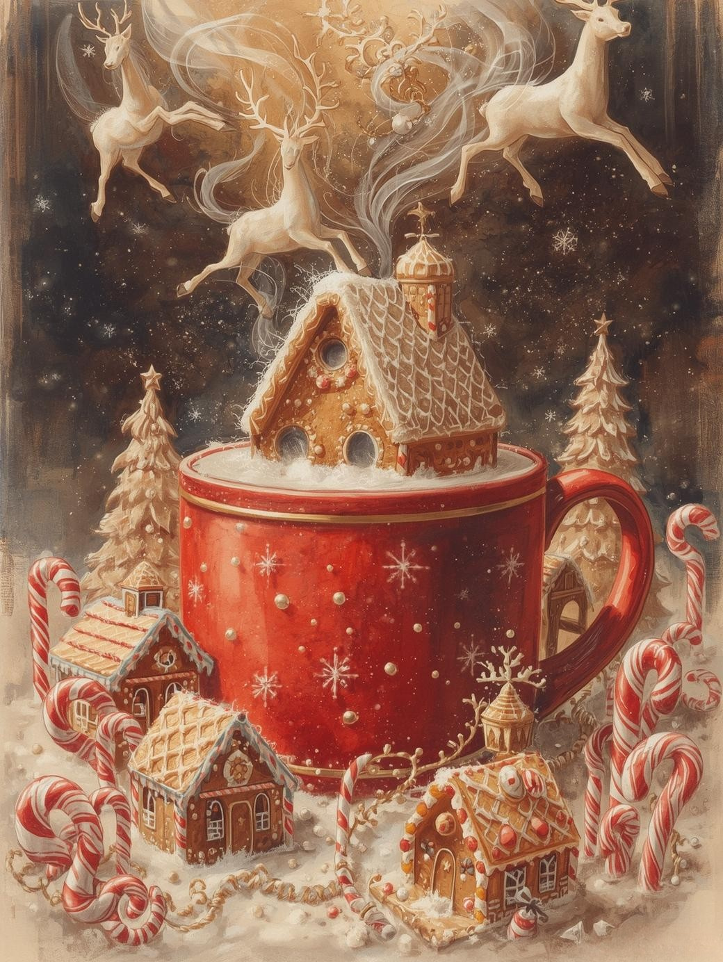 Paint by Number Cozy Christmas Cocoa Mug