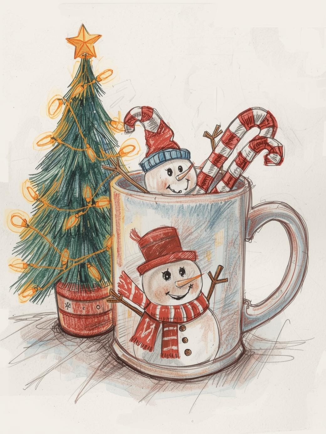 Paint by Number Festive Fireside Mug