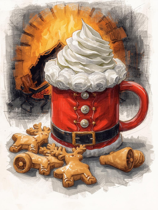 Paint by Number Winter Wonderland Cocoa Mug