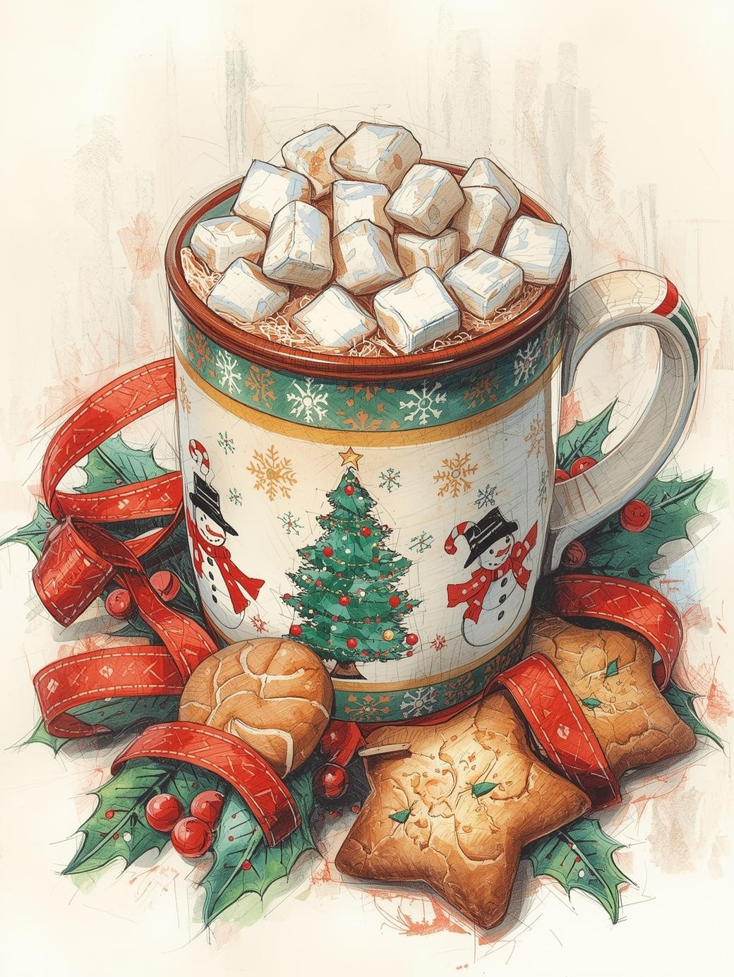 Paint by Number Jingle Bell Bliss Mug
