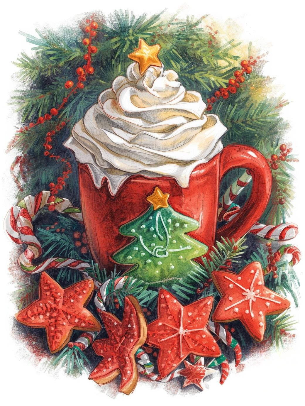 Paint by Number Kuddle Up Cocoa Mug