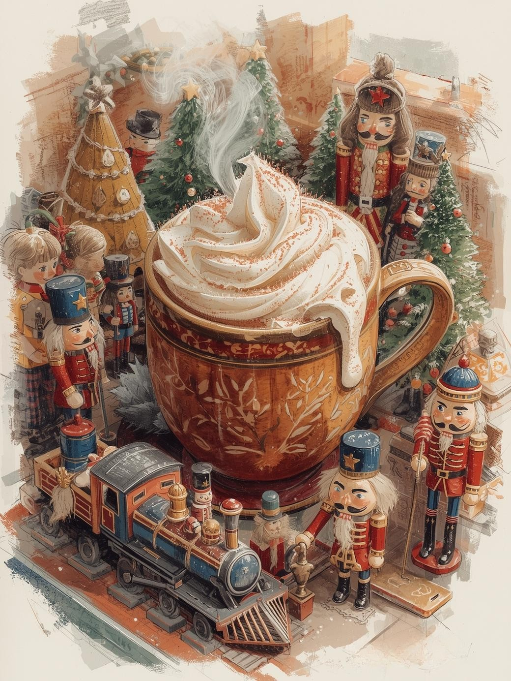 Paint by Number Merry Christmas Mug