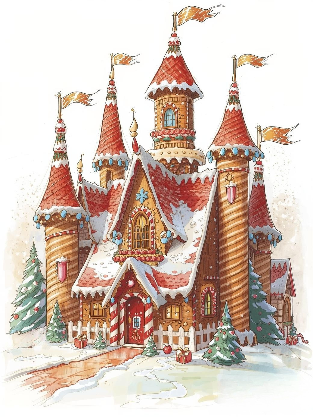 Paint by Number Jolly Gingerbread House